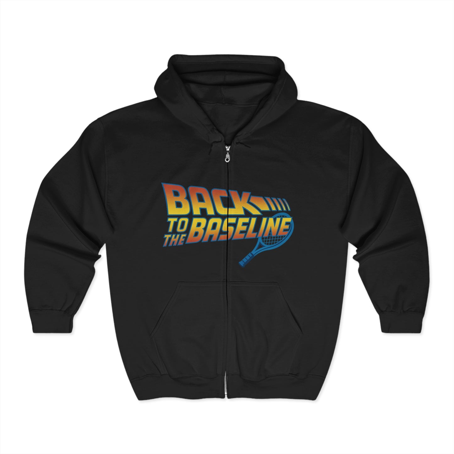 Back to the Baseline Unisex Zip Hoodie - Perfect for Tennis Lovers