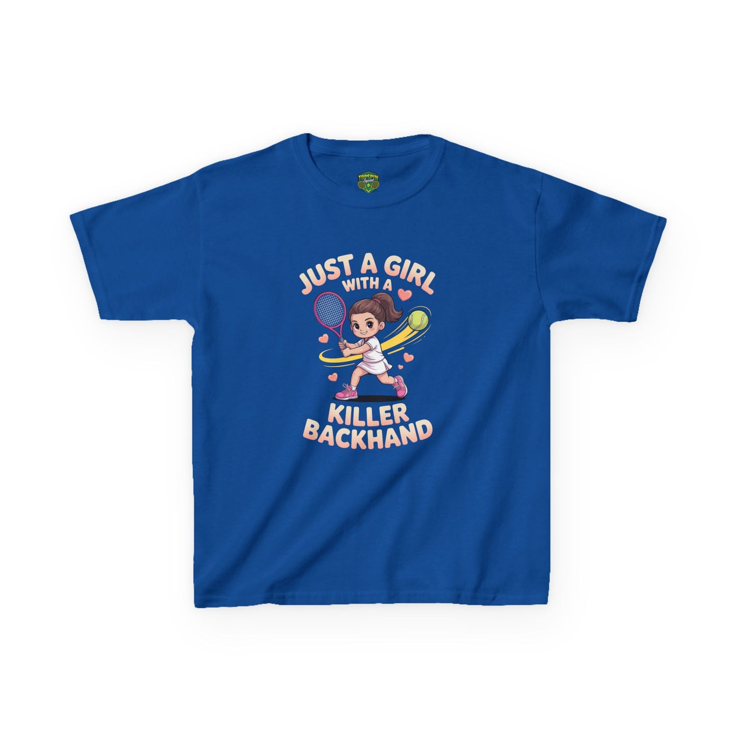 Kids Tennis Tee - Just a Girl with a Killer Backhand