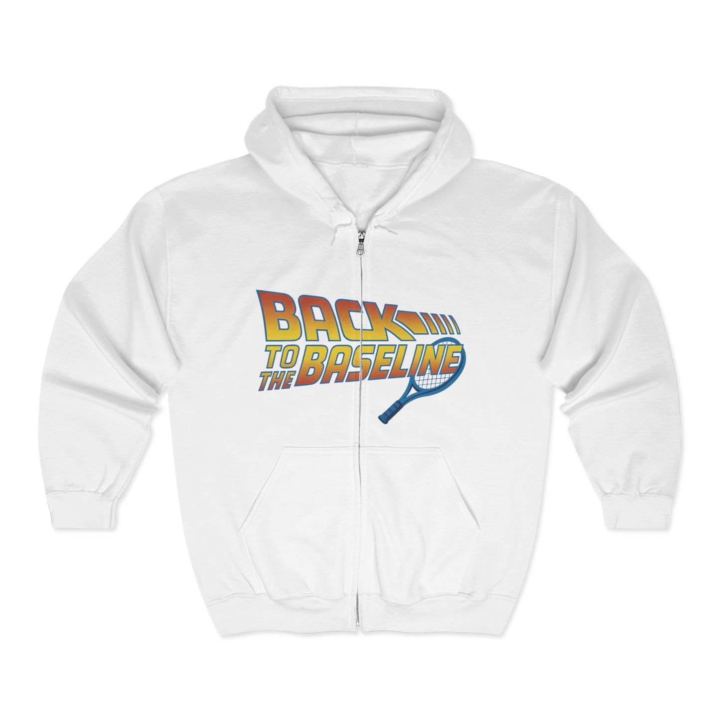 Back to the Baseline Unisex Zip Hoodie - Perfect for Tennis Lovers