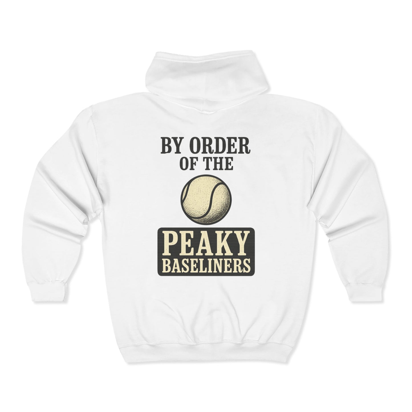 Peaky Baseliners Tennis Zip Hoodie - Unisex Heavy Blend Sweatshirt