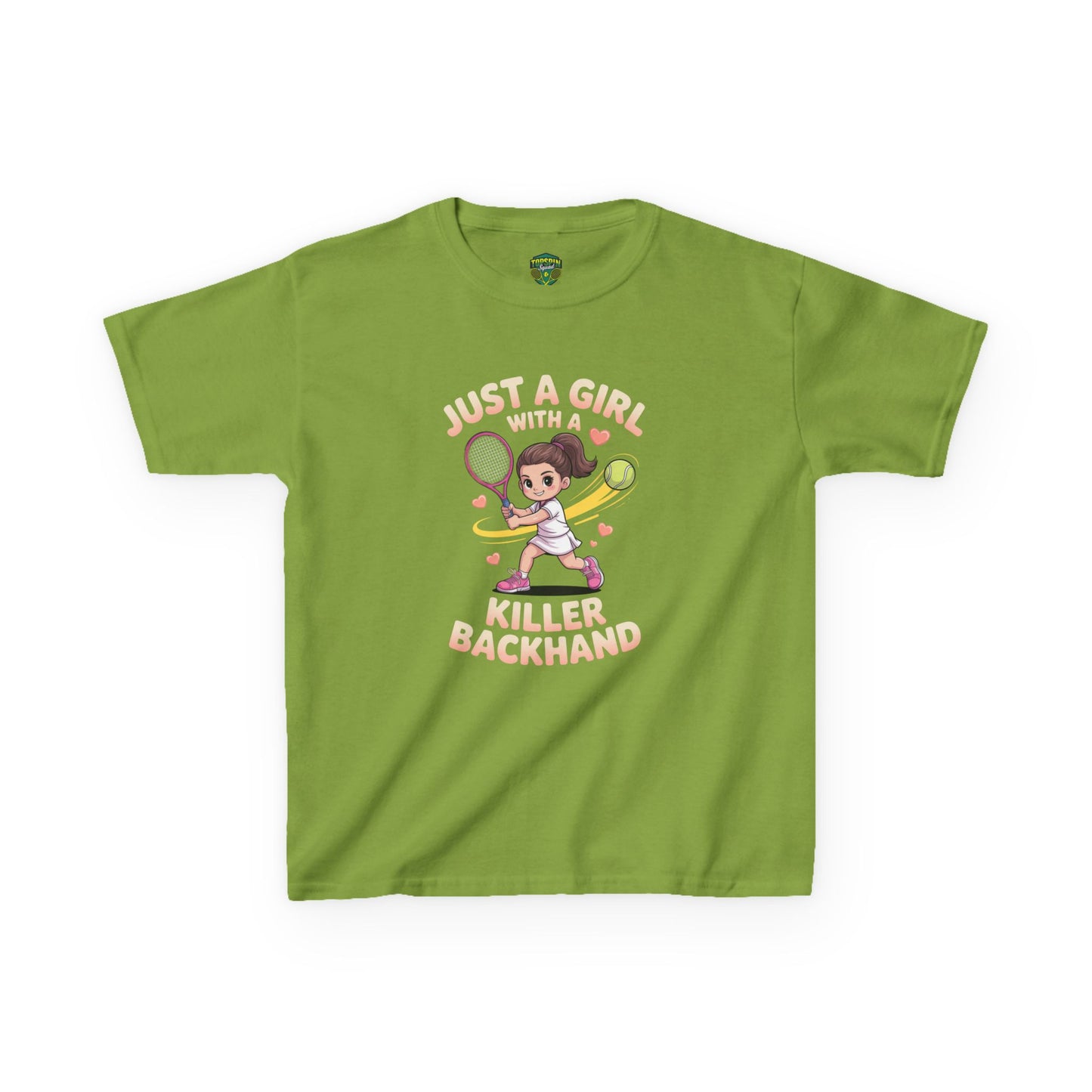 Kids Tennis Tee - Just a Girl with a Killer Backhand