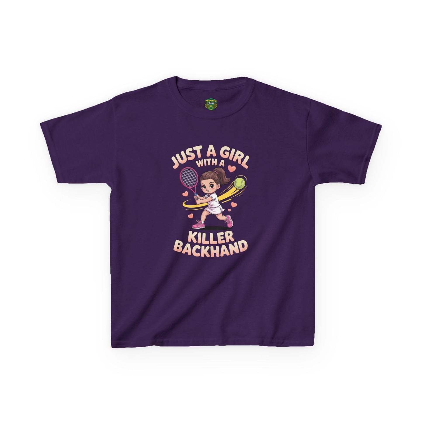 Kids Tennis Tee - Just a Girl with a Killer Backhand