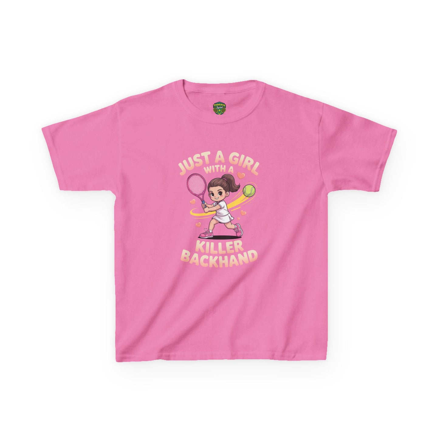 Kids Tennis Tee - Just a Girl with a Killer Backhand