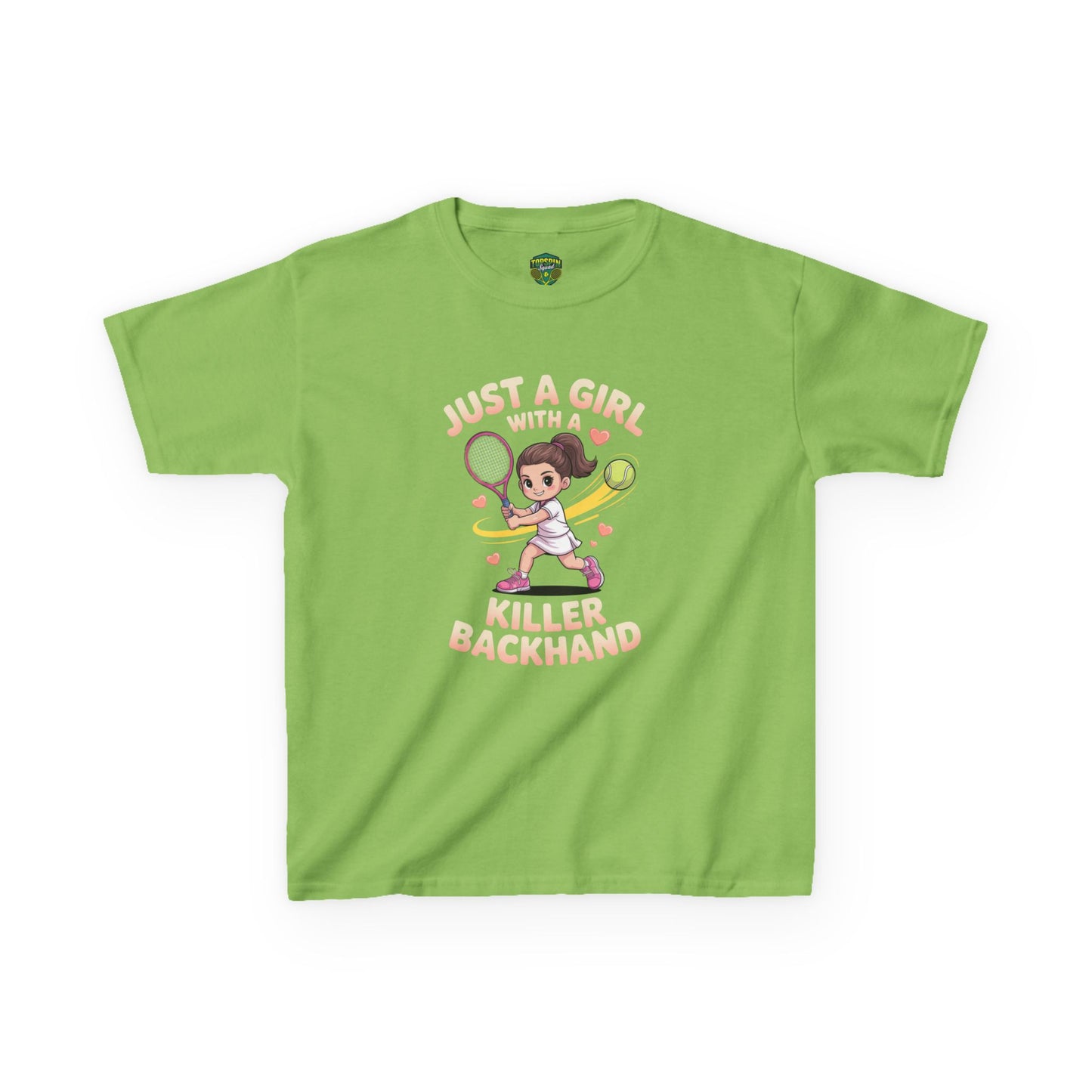 Kids Tennis Tee - Just a Girl with a Killer Backhand