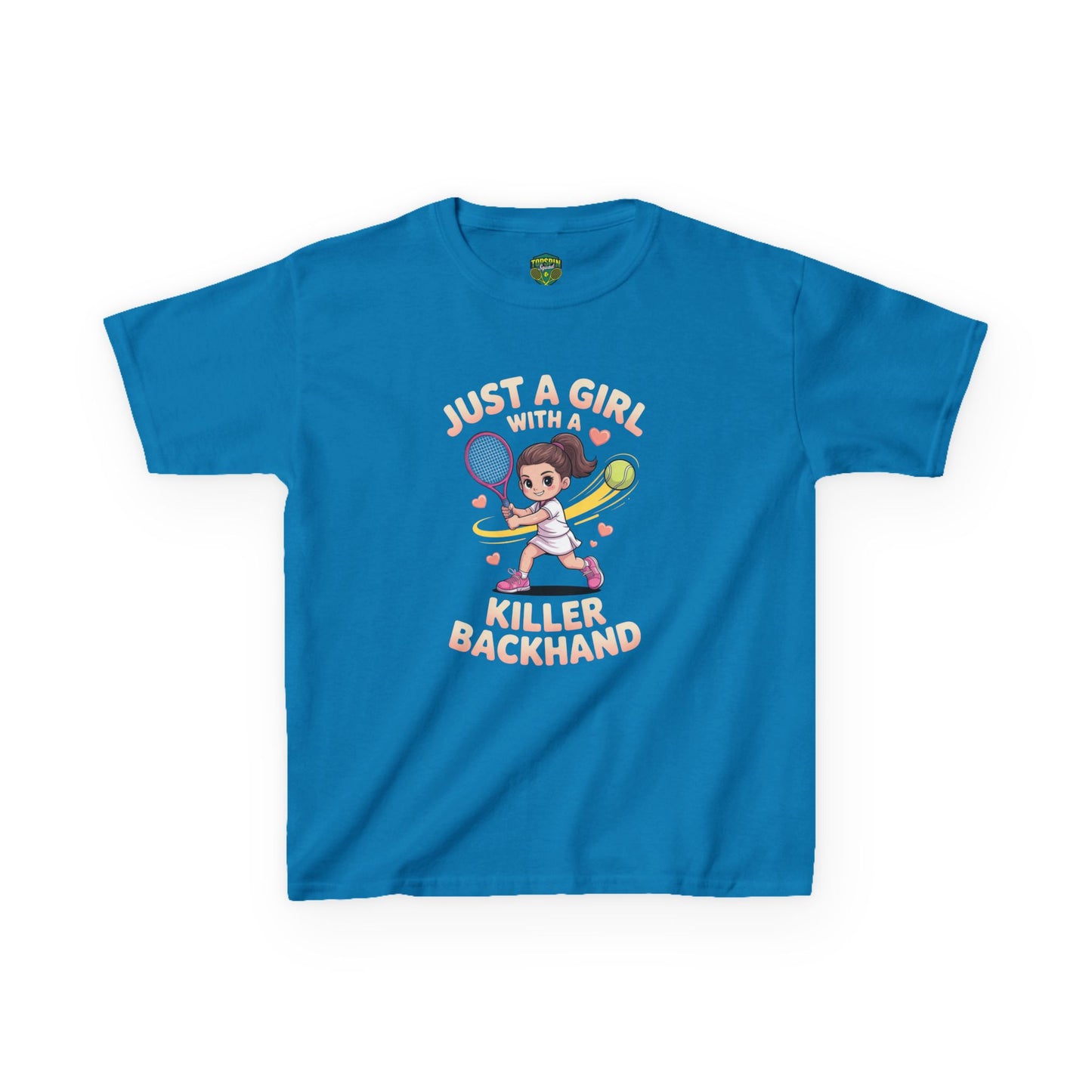 Kids Tennis Tee - Just a Girl with a Killer Backhand