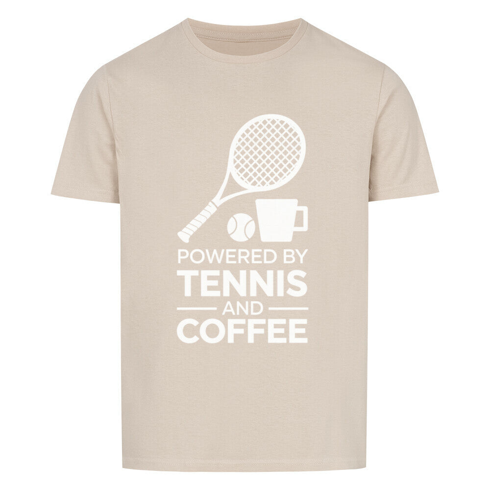 Powered By Tennis And Coffee - Premium T-Shirt Unisex - Topspin Squad