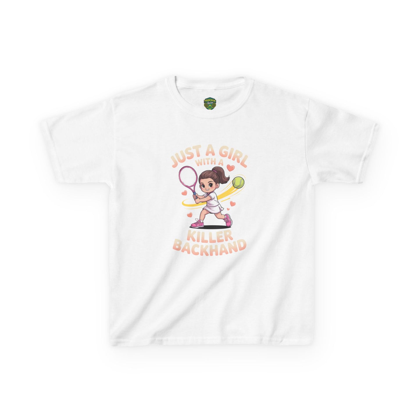 Kids Tennis Tee - Just a Girl with a Killer Backhand