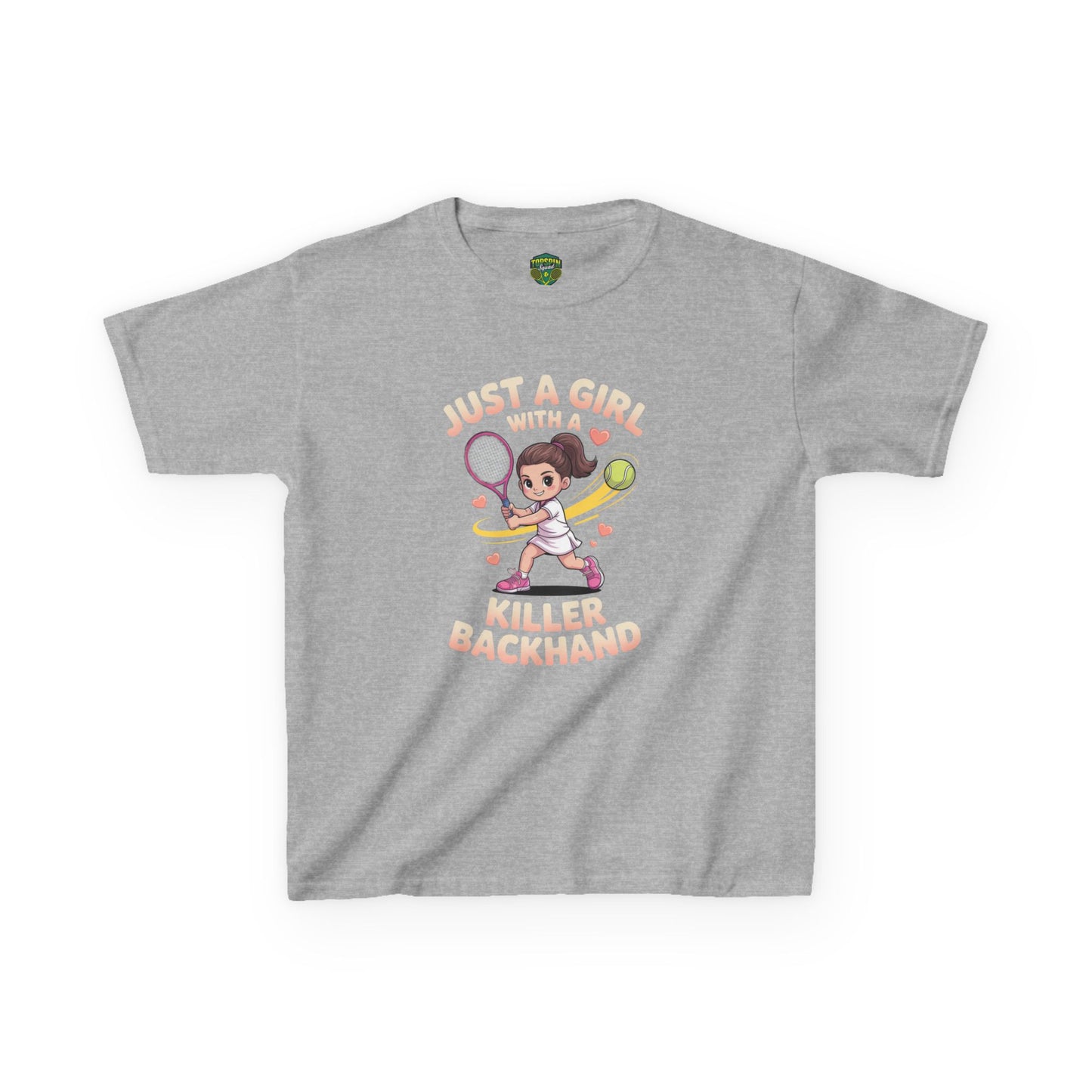 Kids Tennis Tee - Just a Girl with a Killer Backhand