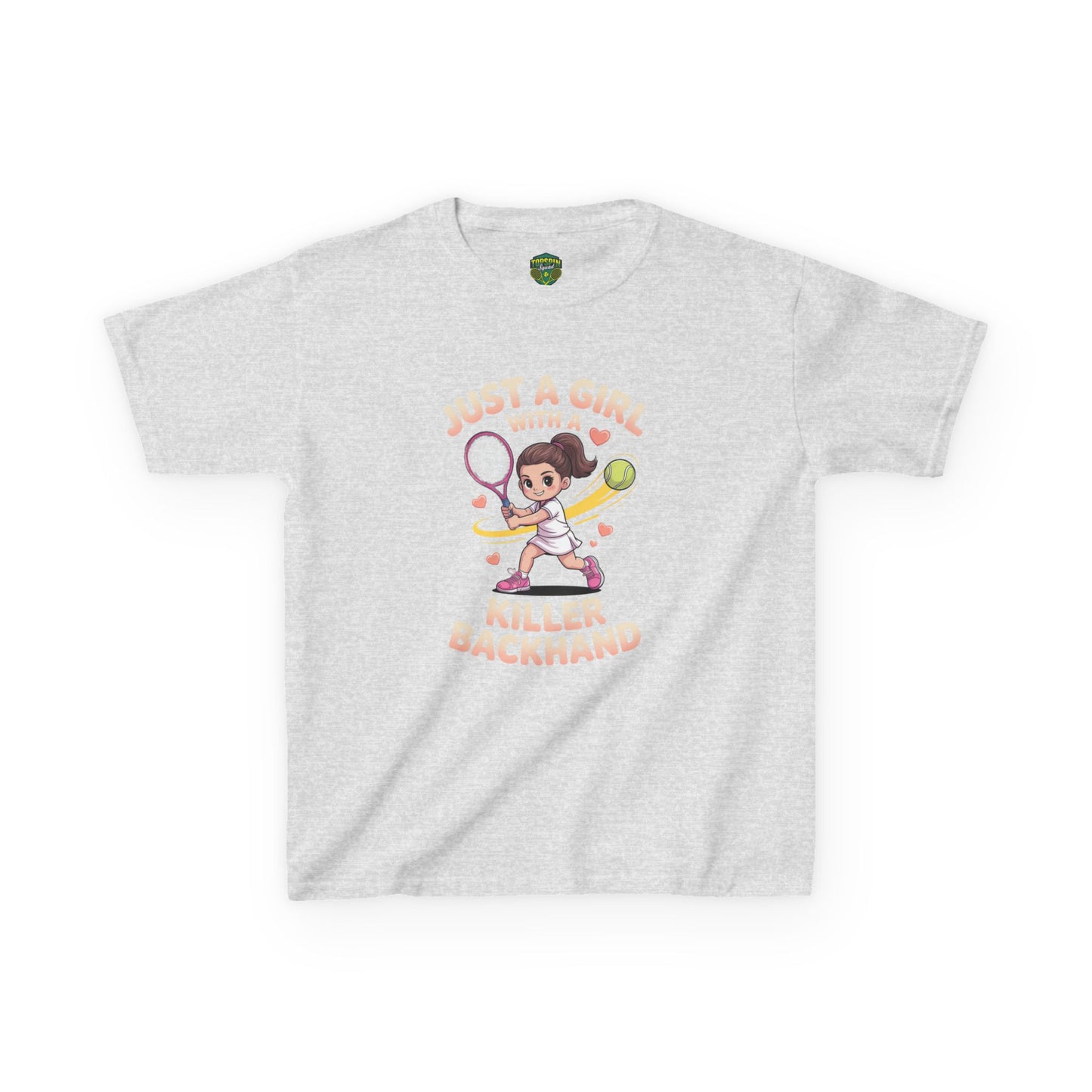 Kids Tennis Tee - Just a Girl with a Killer Backhand