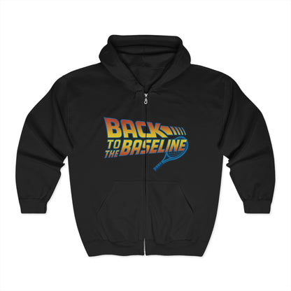 Back to the Baseline Unisex Zip Hoodie - Perfect for Tennis Lovers