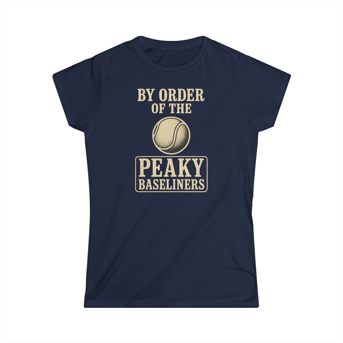 Peaky Baseliners Women's Softstyle Tee - Fun Tennis Shirt for Sports Lovers
