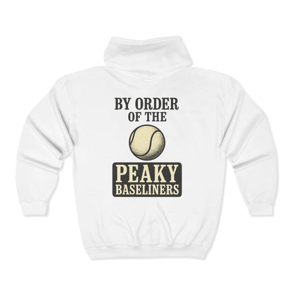 Peaky Baseliners Tennis Zip Hoodie - Unisex Heavy Blend Sweatshirt