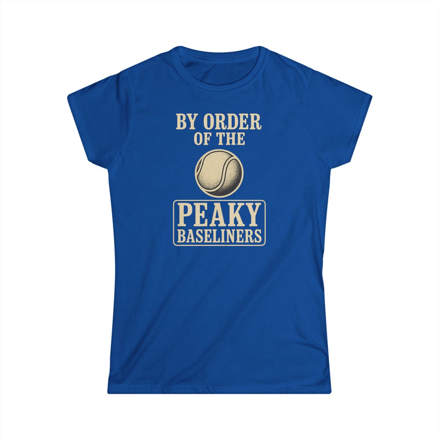 Peaky Baseliners Women's Softstyle Tee - Fun Tennis Shirt for Sports Lovers