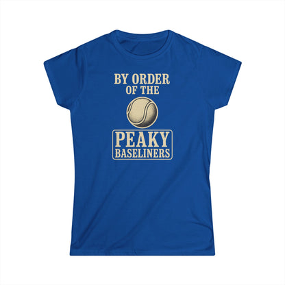 Peaky Baseliners Women's Softstyle Tee - Fun Tennis Shirt for Sports Lovers