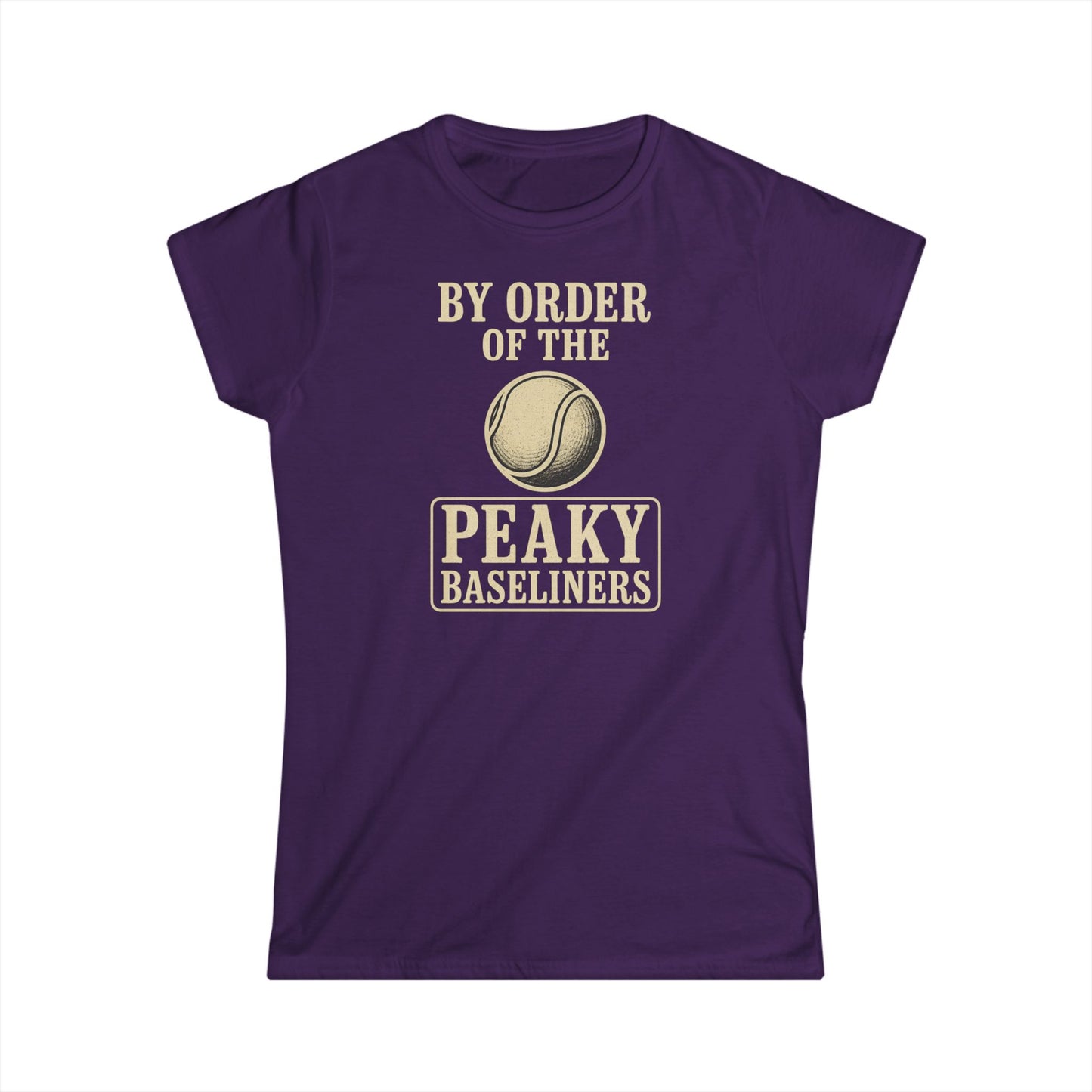 Peaky Baseliners Women's Softstyle Tee - Fun Tennis Shirt for Sports Lovers