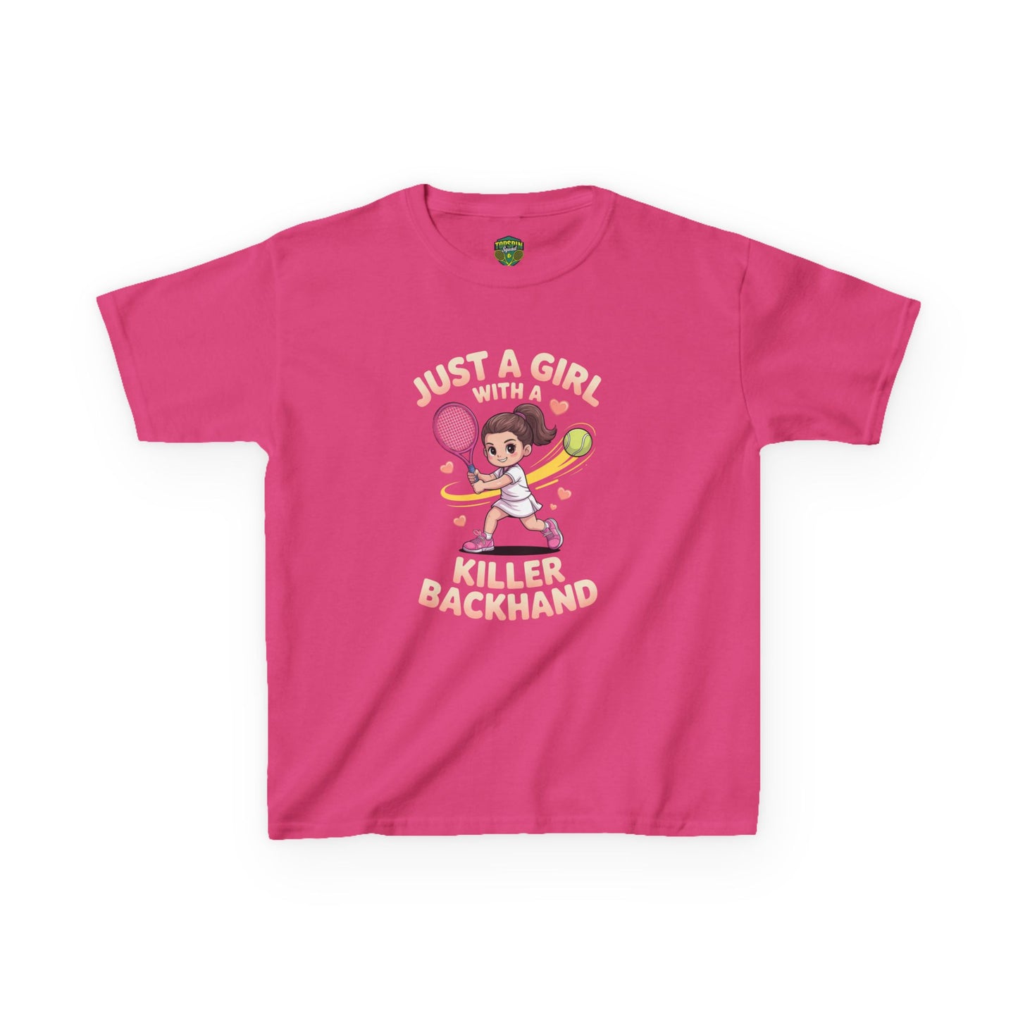 Kids Tennis Tee - Just a Girl with a Killer Backhand