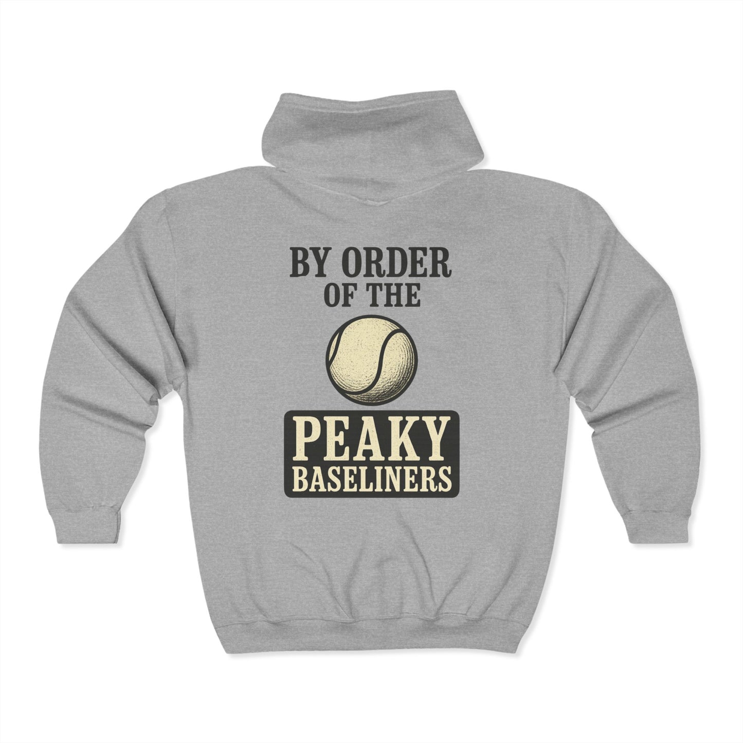 Peaky Baseliners Tennis Zip Hoodie - Unisex Heavy Blend Sweatshirt