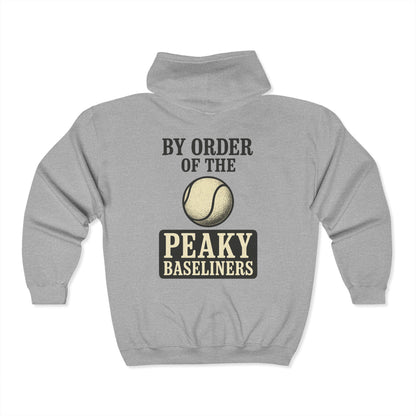 Peaky Baseliners Tennis Zip Hoodie - Unisex Heavy Blend Sweatshirt