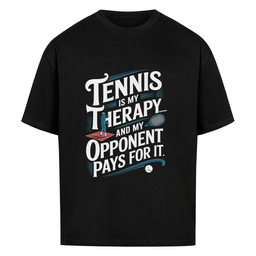 Tennis Is My Therapie - Premium OversizedT- Shirt - Topspin Squad
