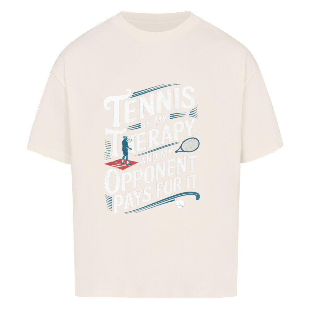 Tennis Is My Therapie - Premium OversizedT- Shirt - Topspin Squad
