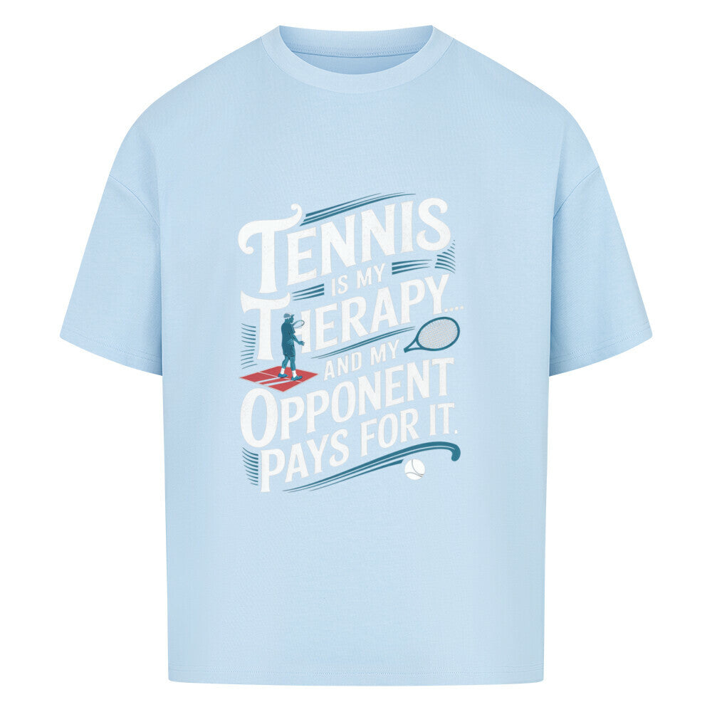 Tennis Is My Therapie - Premium OversizedT- Shirt - Topspin Squad