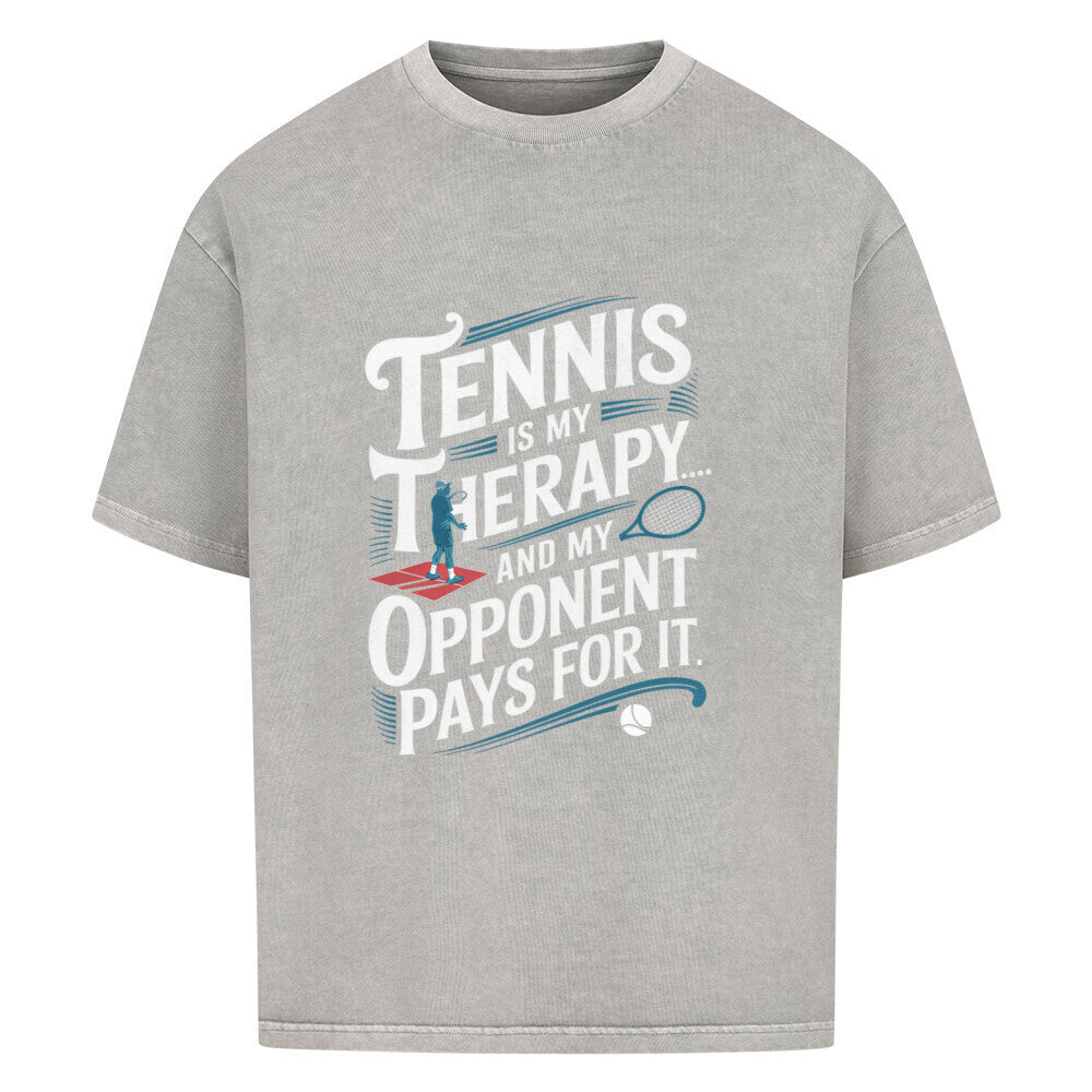 Tennis Is My Therapie - Premium OversizedT- Shirt - Topspin Squad