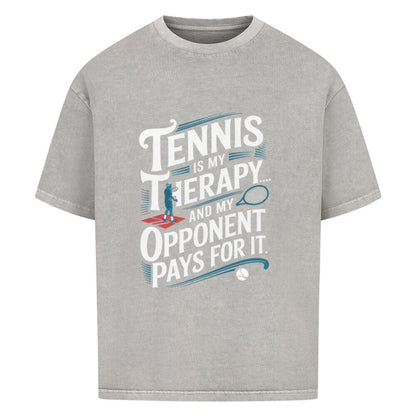 Tennis Is My Therapie - Premium OversizedT- Shirt - Topspin Squad