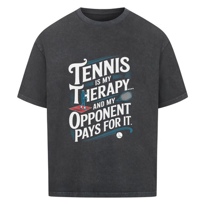 Tennis Is My Therapie - Premium OversizedT- Shirt - Topspin Squad