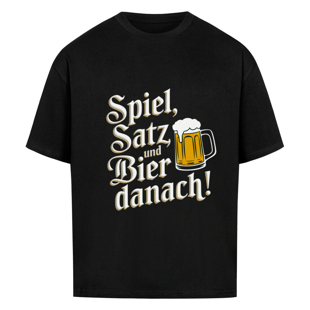 Spiel, Satz und Bier - Premium Oversized T-Shirt - Topspin Squad