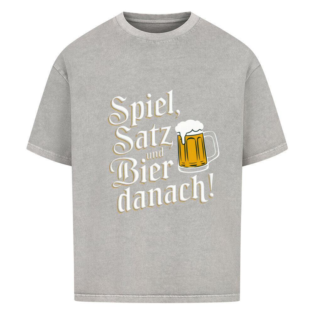 Spiel, Satz und Bier - Premium Oversized T-Shirt - Topspin Squad