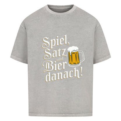 Spiel, Satz und Bier - Premium Oversized T-Shirt - Topspin Squad