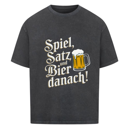 Spiel, Satz und Bier - Premium Oversized T-Shirt - Topspin Squad