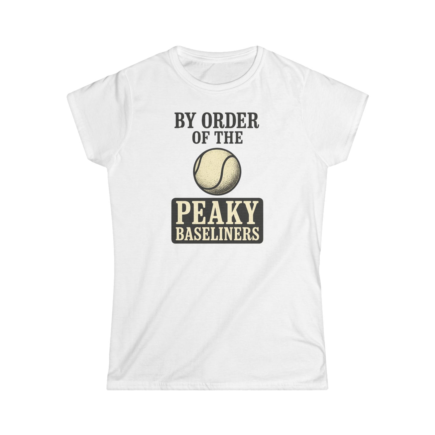 Peaky Baseliners Women's Softstyle Tee - Fun Tennis Shirt for Sports Lovers