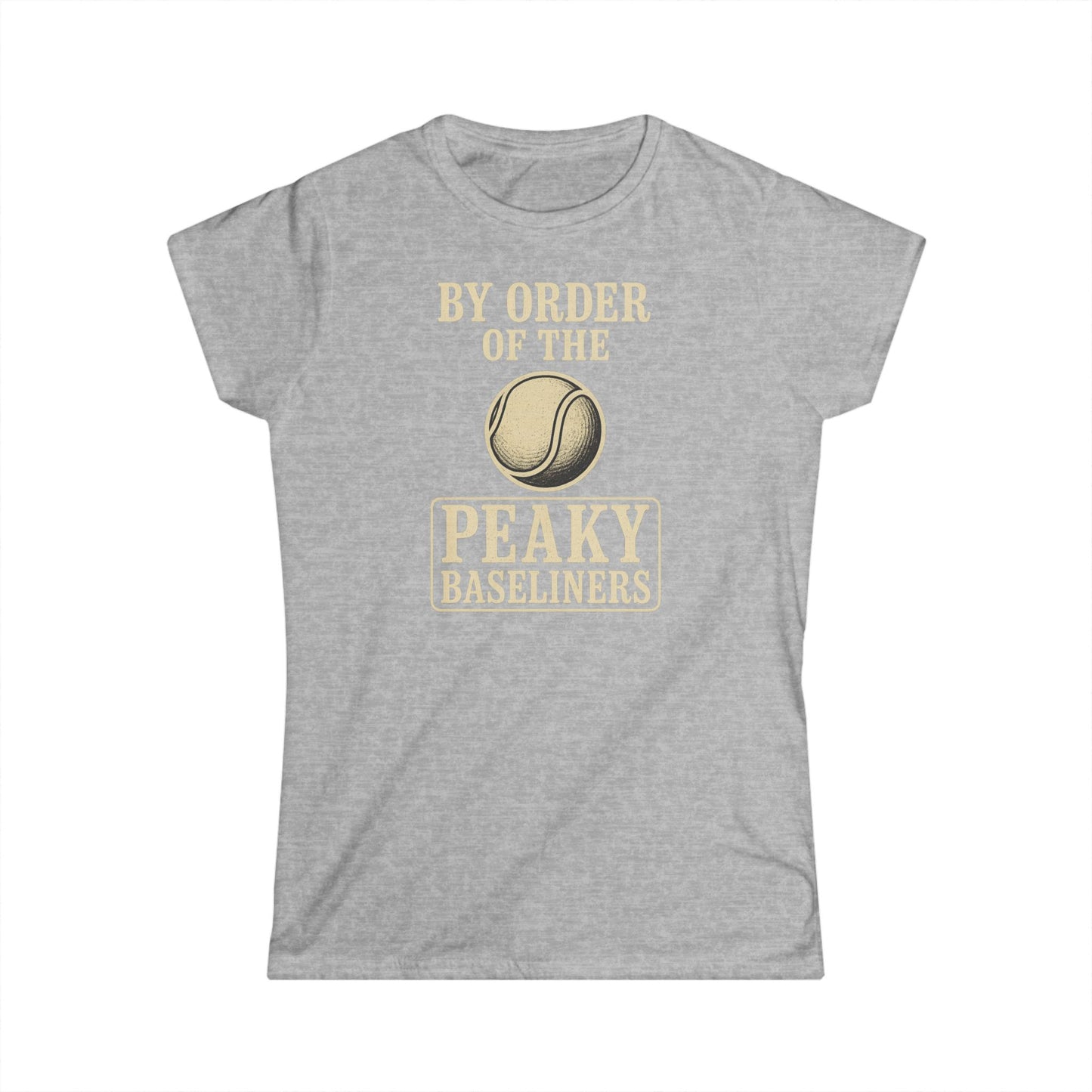 Peaky Baseliners Women's Softstyle Tee - Fun Tennis Shirt for Sports Lovers