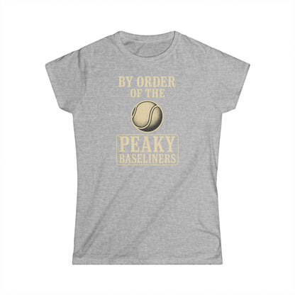 Peaky Baseliners Women's Softstyle Tee - Fun Tennis Shirt for Sports Lovers